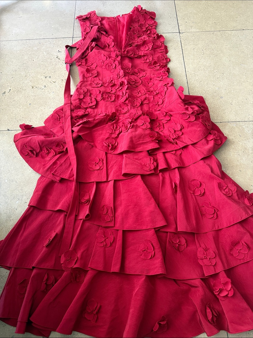 Chic Sleeveless Red Midi Dress